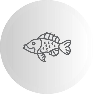 Kaya balığı web simgesi vektör illüstrasyonu