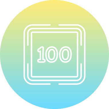 Yüz tanesiyle basit bir ağ düğmesi. 100