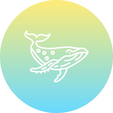 Whale web icon vector illustration