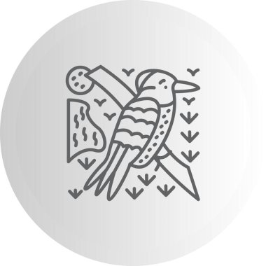 Beyaz boğazlı Kingfisher simgesi vektör illüstrasyon tasarımı