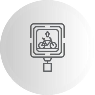 Bisiklet Yolu Eşsiz Yenilikçi Dijital Grafik Sembolü