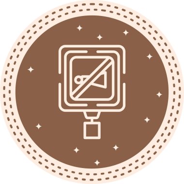 Alarm Web simgesi vektör illüstrasyonu yok