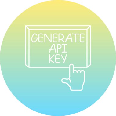 API Anahtar Ağı vektör illüstrasyonu oluştur