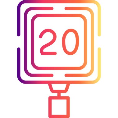 Hız sınırı web simgesi vektör illüstrasyonuName