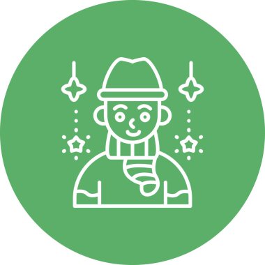 erkek avatar simgesi, vektör illüstrasyonu basit tasarım