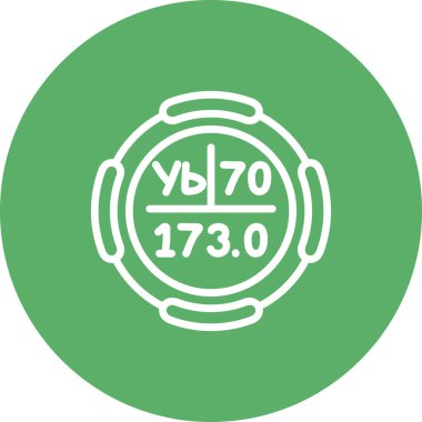 Ytterbium Kimyasal Element Basit Simge, Vektör