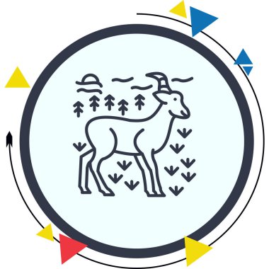 Antilop web simgesinin vektör illüstrasyonu