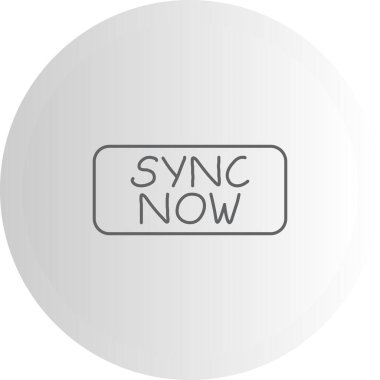 Sync Now Düğme Simgesi, Basit İllüstrasyon