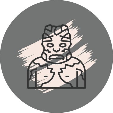 Taş Adam Minimum Düz Yaratıcı Grafik Tasarımı