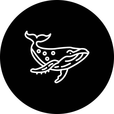 Whale web icon vector illustration