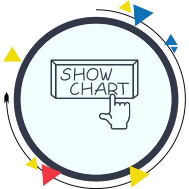 Grafik web simgesi vektör çizimini göster