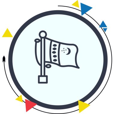 Türkmenistan simgesinin ulusal bayrağı, tasarım ögesi