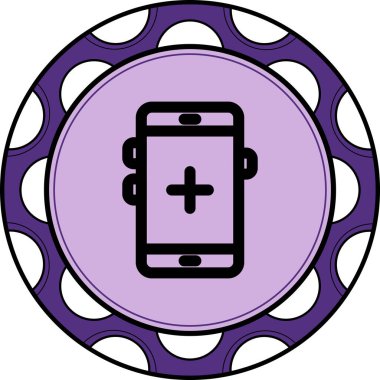 akıllı telefon simgesi, vektör illüstrasyonu basit tasarım