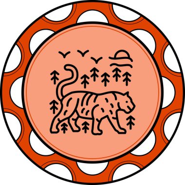 Kaplan simgesi vektör çizimi