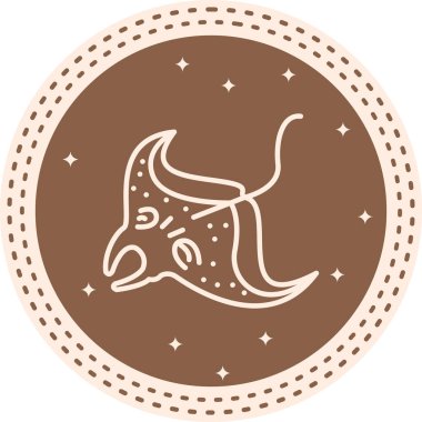 Manta Ray web simgesi vektör illüstrasyonu