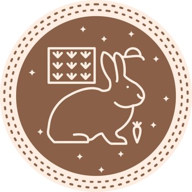 Tavşan simgesi vektör çizimi