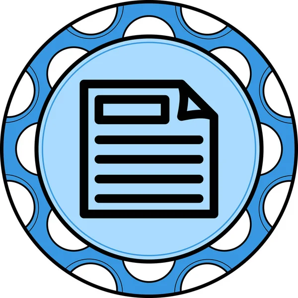 Belge Simgesi. Web Kullanımı için Basit Vektör İllüstrasyonu.