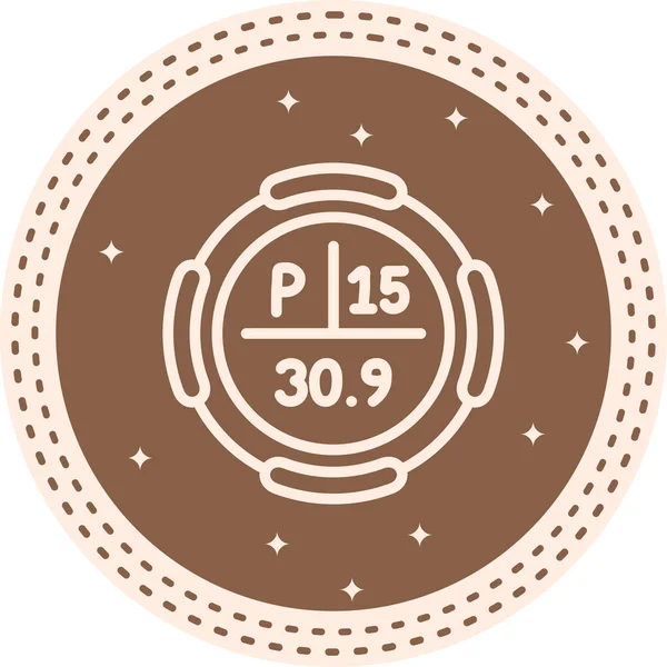 Fosfor Kimyasal Element Basit Simge, Vektör