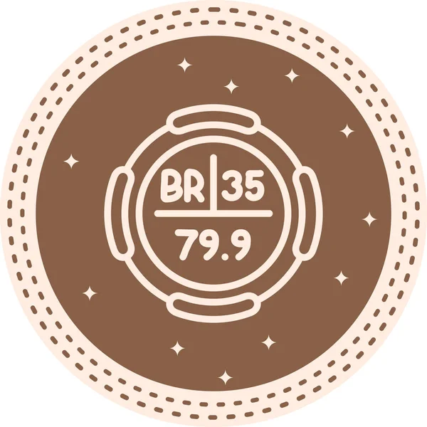 Bromine sembolü, periyodik tablonun kimyasal elementi, vektör simgesi