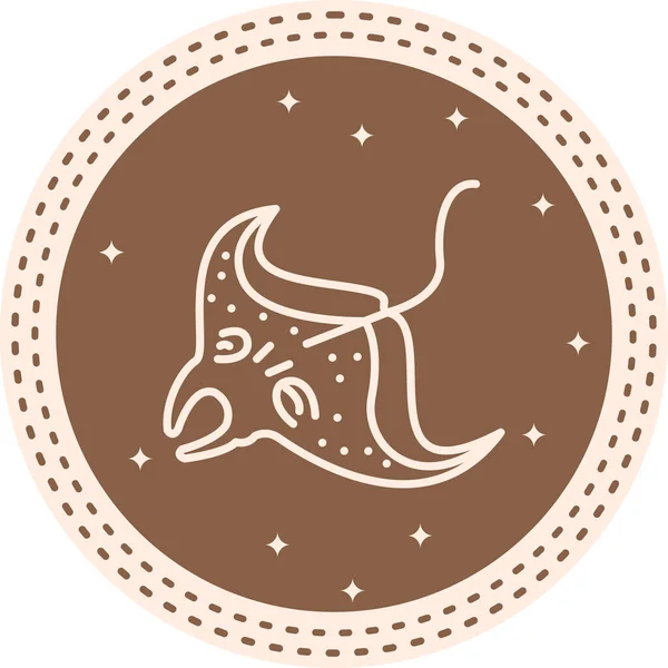 Manta Ray web simgesi vektör illüstrasyonu