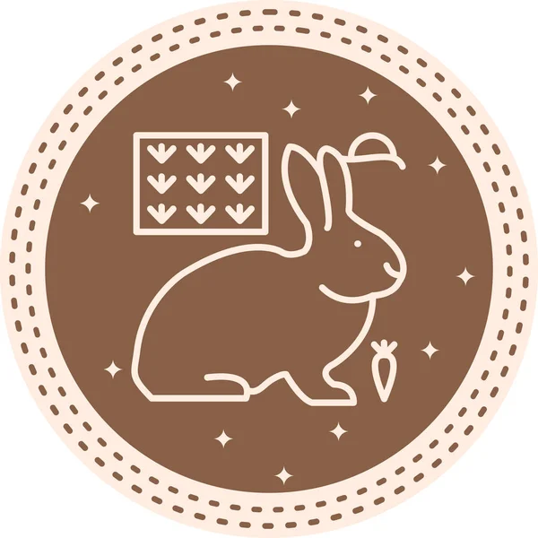 Tavşan simgesi vektör çizimi