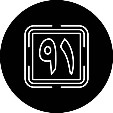 Doksan bir web simgesi vektör illüstrasyonu