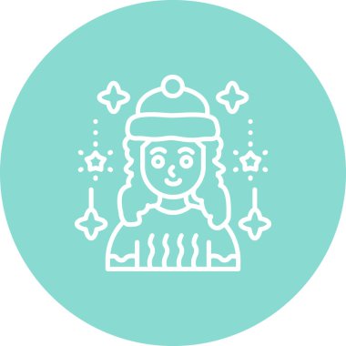 kız avatar simgesi, vektör illüstrasyonu basit tasarım