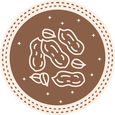 Fıstık Eşsiz Yenilikçi Dijital Grafik Sembolü