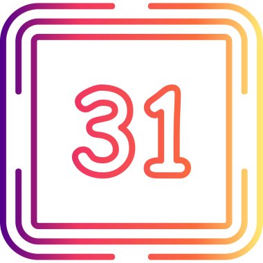 31 Web simgesi vektör illüstrasyonu