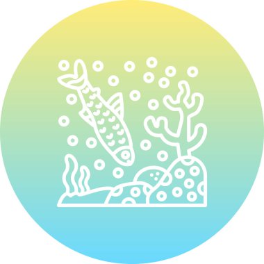 Siyah Neon Tetra web simgesi, vektör illüstrasyonu