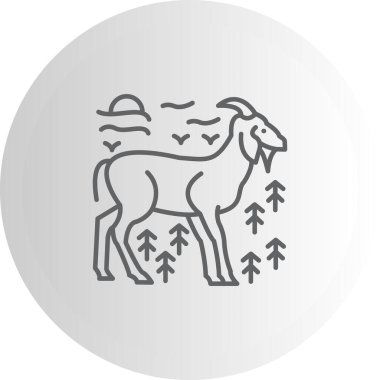 Keçi simgesi vektör illüstrasyon tasarımı