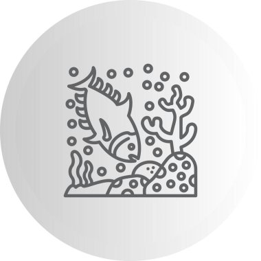 Ton balığı simgesinin vektör illüstrasyonu