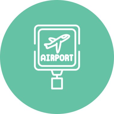 Modern havaalanı simgesinin vektör illüstrasyonu