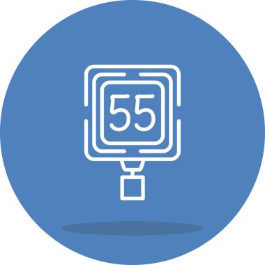 Hız sınırı web simgesi vektör illüstrasyonuName