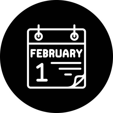 1 Şubat Asgari Düz Yaratıcı Grafik Tasarımı