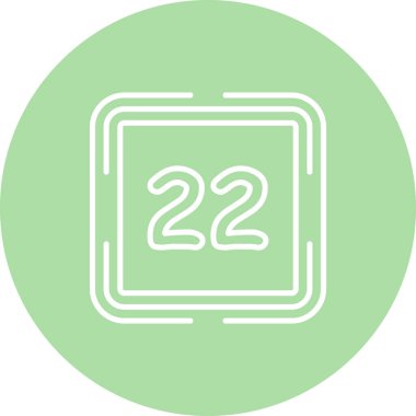 Twenty Two  web icon vector illustration