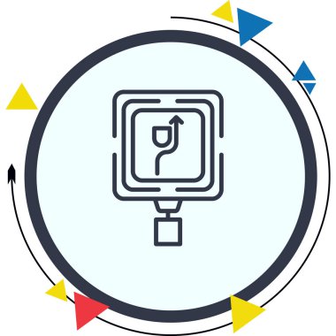 Sağ Web simgesi vektör illüstrasyonunu koru