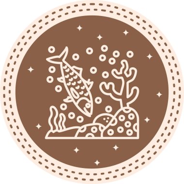 vector illustration, Atlantic Bonito icon element