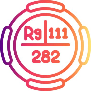 Roentgenium sembolü, periyodik tablonun kimyasal elementi, vektör simgesi