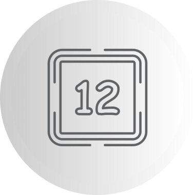 Twelve web icon vector illustration