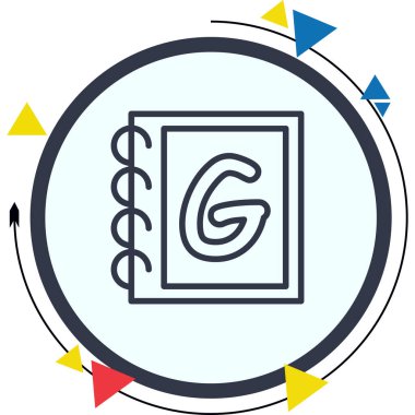 Büyük harf G Rafted Zarif Vektör Sanat Nesnesi