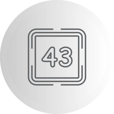 Kırk Üç Web simgesi vektör illüstrasyonu