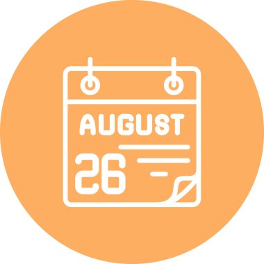 26 Ağustos Asgari Dijital Grafik Sembolü