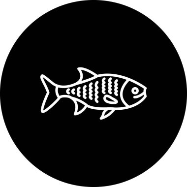 Gümüş Balık web simgesi vektör illüstrasyonu
