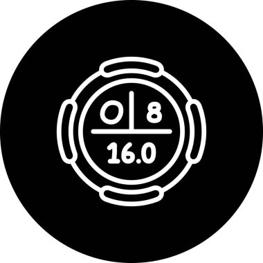 Oksijen sembolü, periyodik tablonun kimyasal elementi, vektör simgesi