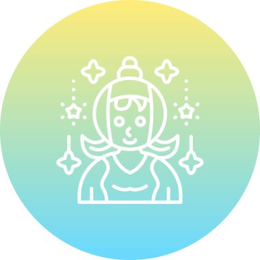 kız avatar simgesi, vektör illüstrasyonu basit tasarım