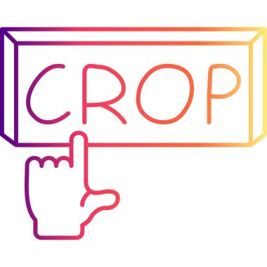 Kırpma web simgesi vektör illüstrasyonu