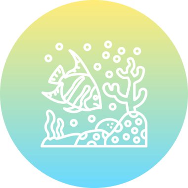 Melek Balık web simgesi vektör illüstrasyonu