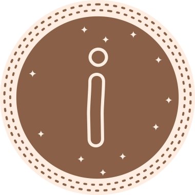 Small Letter I web icon vector illustration