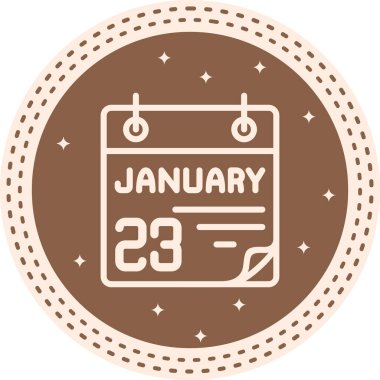 Takvim simgesi yıldızlı tarih 23 Ocak 'ı gösteriyor